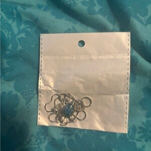 Elegant Silver and Blue Women's Necklace